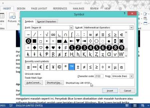 Cara Menggunakan atau Memasukan Simbol di Word 2013 WinPoin