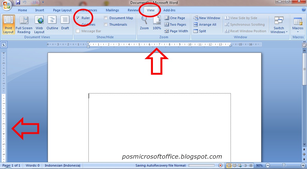 Mudah Cara Menampilkan Ruler di Word - LKomBis