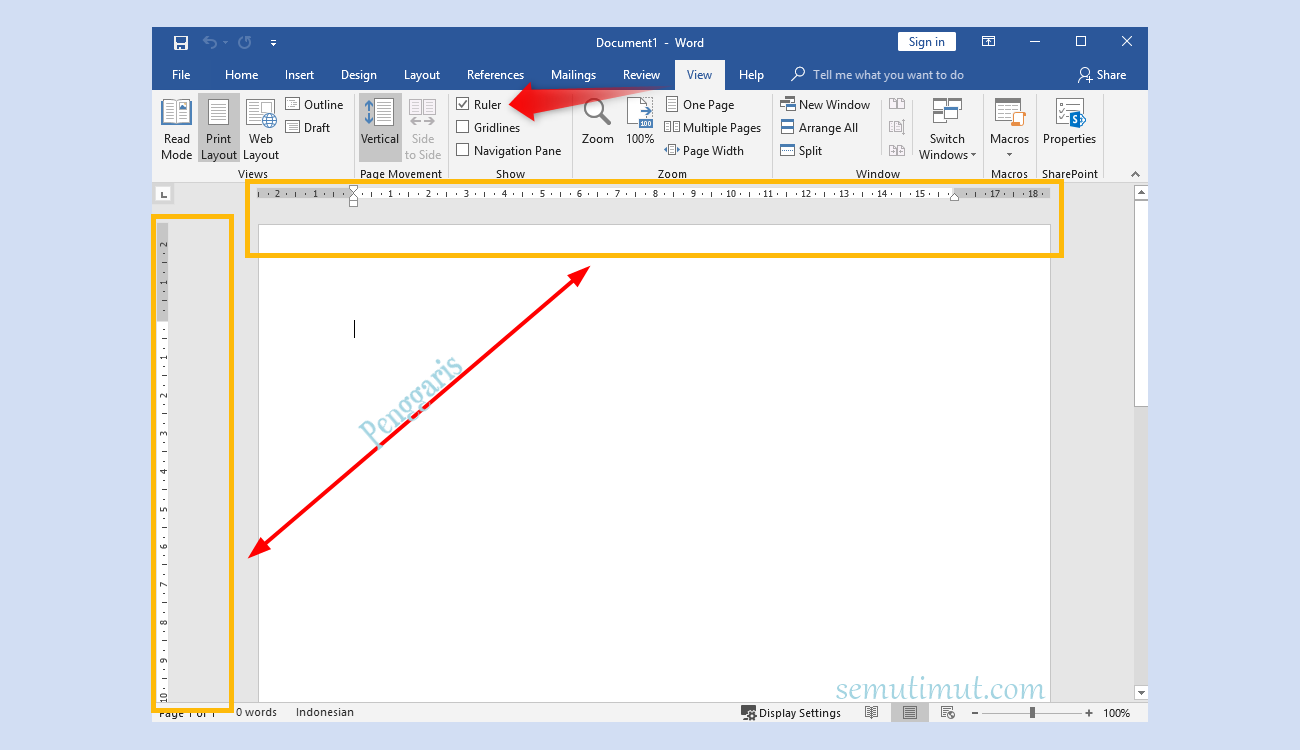 Mudah Cara Menampilkan Ruler di Word - LKomBis