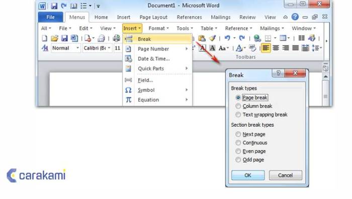 Cara Menambahkan Halaman di Word 2010 Panduan Lengkap dan Mudah Identif