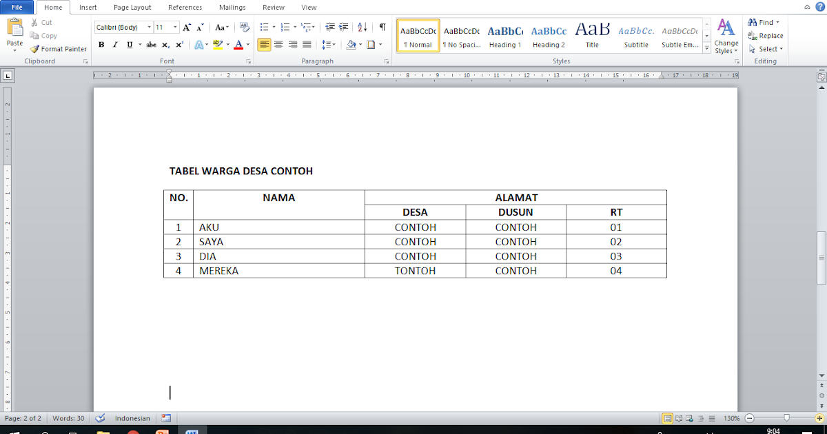 CARA BIKIN TABEL DI MICROSOFT WORD CARA BIKIN TABEL DI MICROSOFT WORD