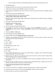 Soal Ulangan Matematika Kelas 5 PDF