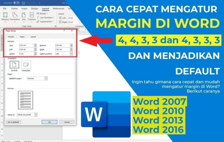Sebelum Print, Wajib Tahu 5 Cara Agar Margin Tidak Berubah Saat di Print Word 2007