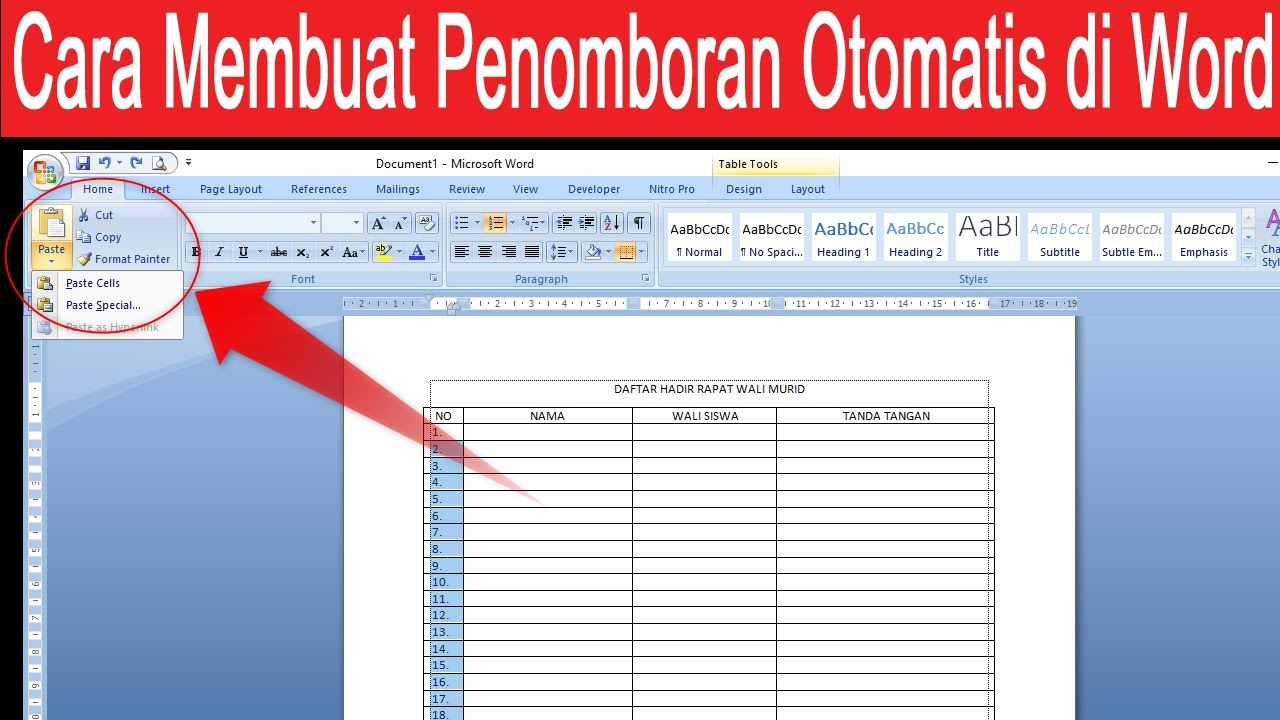 Cara Membuat Penomoran Rumus Di Word Gini Caranya Photos Riset - Free