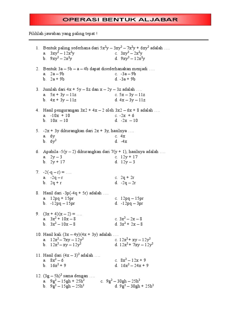 3 Trik Ampuh Menaklukkan Soal Aljabar Kelas 7 Semester 1 yang Sering Membuat Siswa Bingung 3 Trik Ampuh Menaklukkan Soal Aljabar Kelas 7 Semester 1 yang Sering Membuat Siswa Bingung