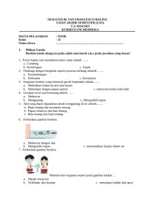 Soal UTS PJOK Kelas 2 Semester 1 PDF