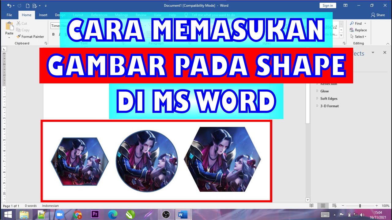 Cara Memasukkan Gambar Ke Shape Word FQCZU