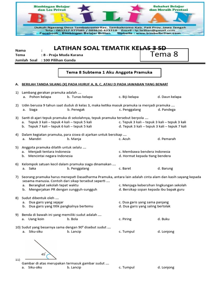7 Rahasia kumpulan soal semester kelas 3 sd tematik 8 kurikulum k.13 Wajib Tahu Ujian