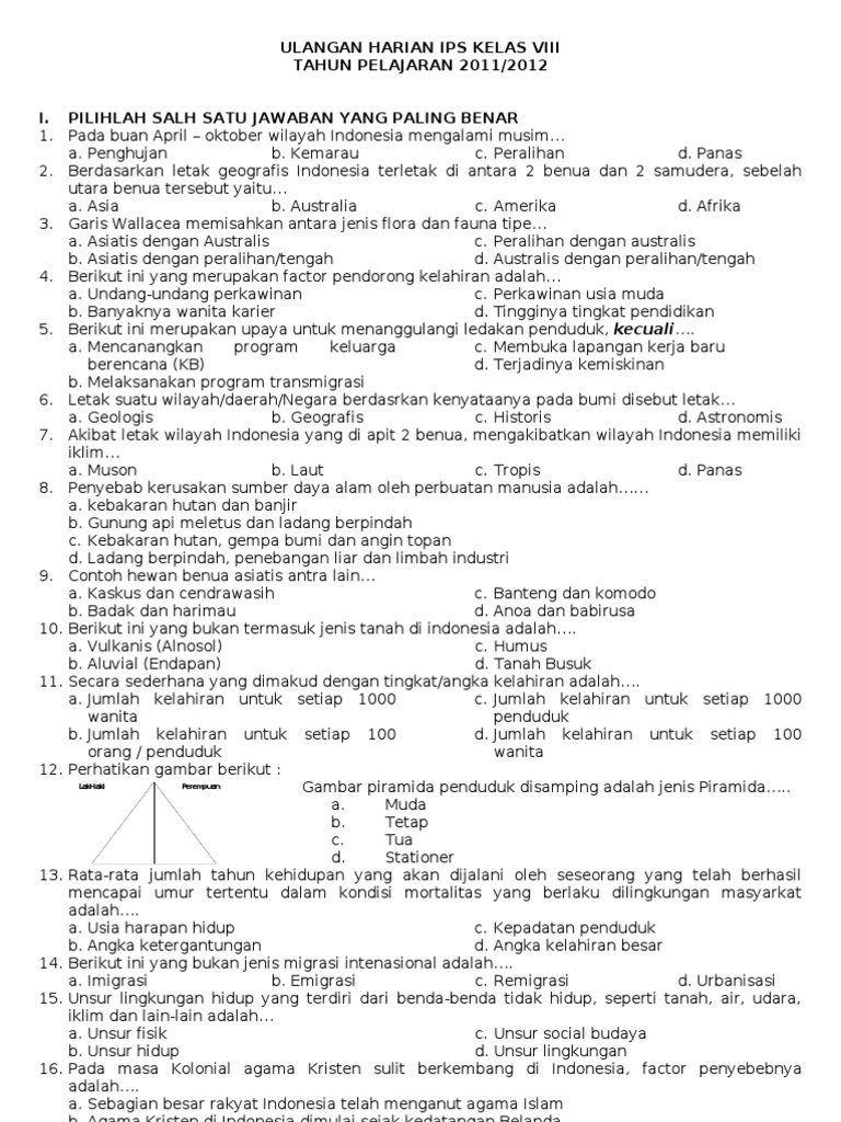 Contoh Soal IPS Kelas 8 Semester 2 Kurikulum 2013 Ternyata Bisa Diprediksi, Wajib Tahu 5 Pola Ini Sebelum Terlambat