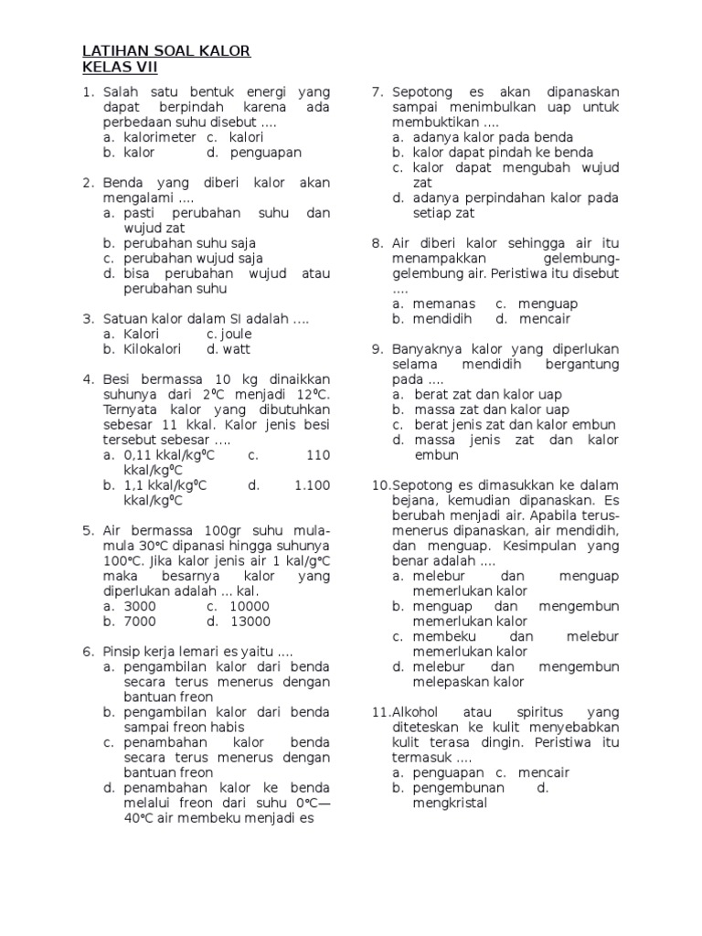 Rahasia 7 Kumpulan Soal SD Kelas 3 tentang Kalor yang Bikin Anak Paham Cepat