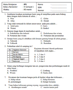 Soal Ulangan Ips Kelas 4 Semester 1 Dalchaebi