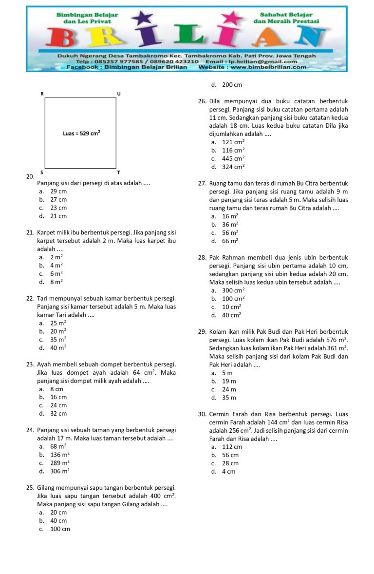 soal matematika kelas 7 semester 1 dan kunci jawaban 2021 soal matematika kelas 7 semester 1 dan kunci jawaban 2021