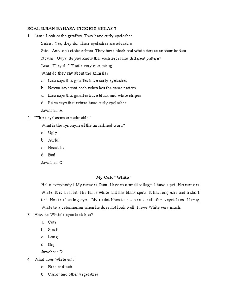 Rahasia Skor Sempurna Kerjakan Soal Bahasa Inggris Grammar SMP Kelas 7 Semester 2